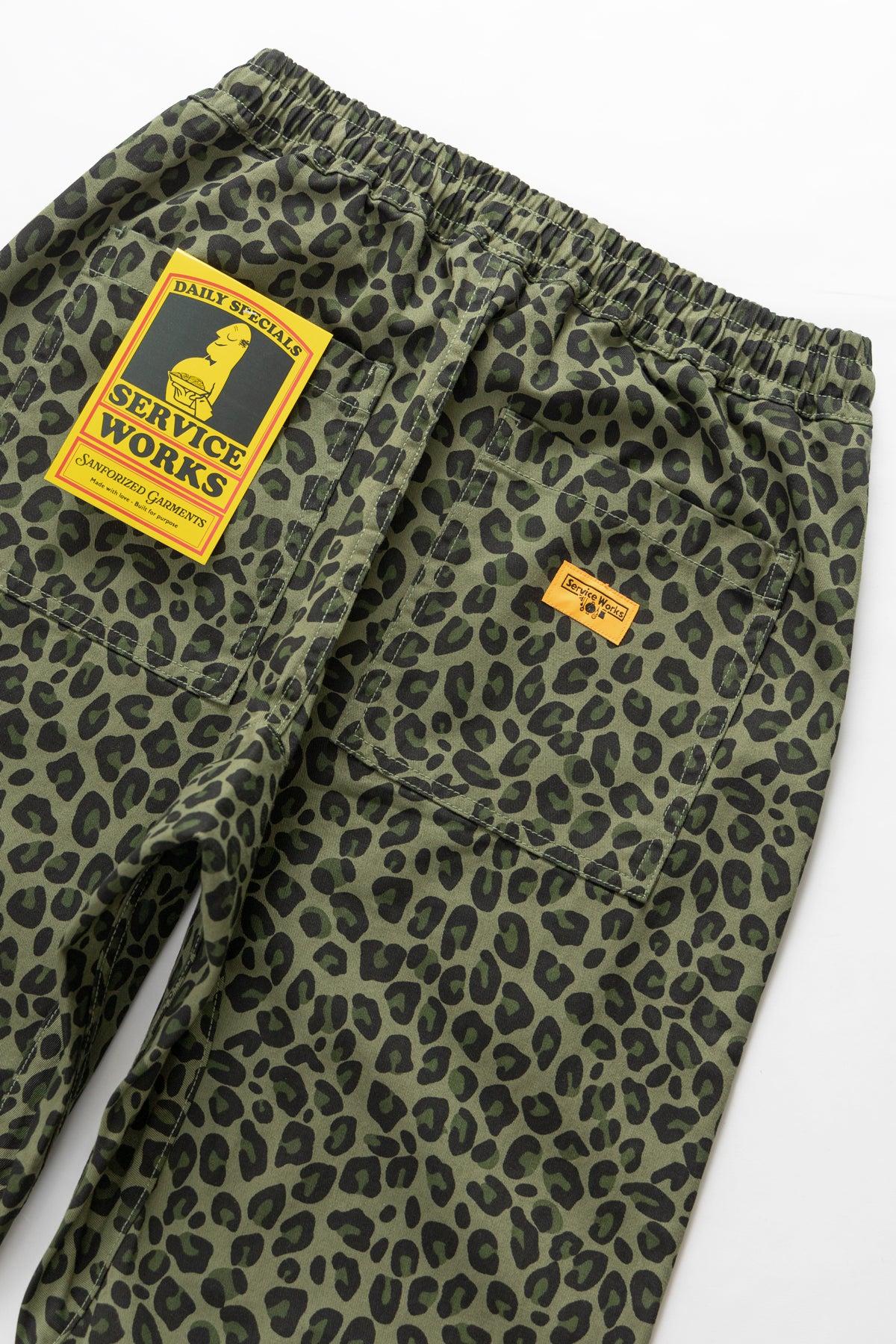 Service Works - Patterned Chef Pants - Green Leopard Product Image