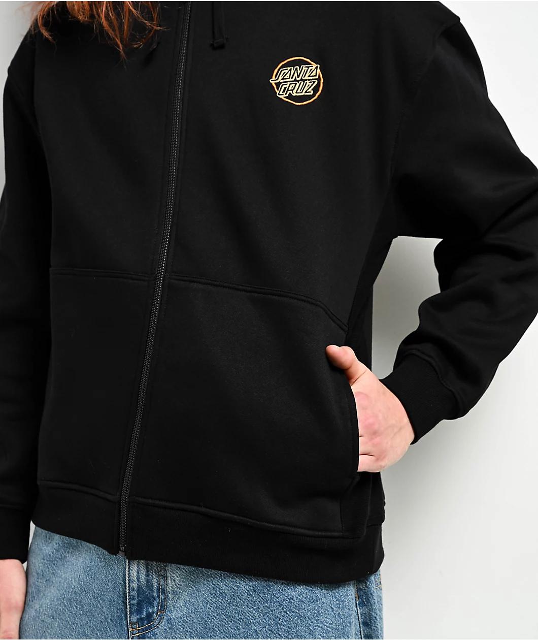 Santa Cruz Breaker Dot Black Zip Hoodie Product Image