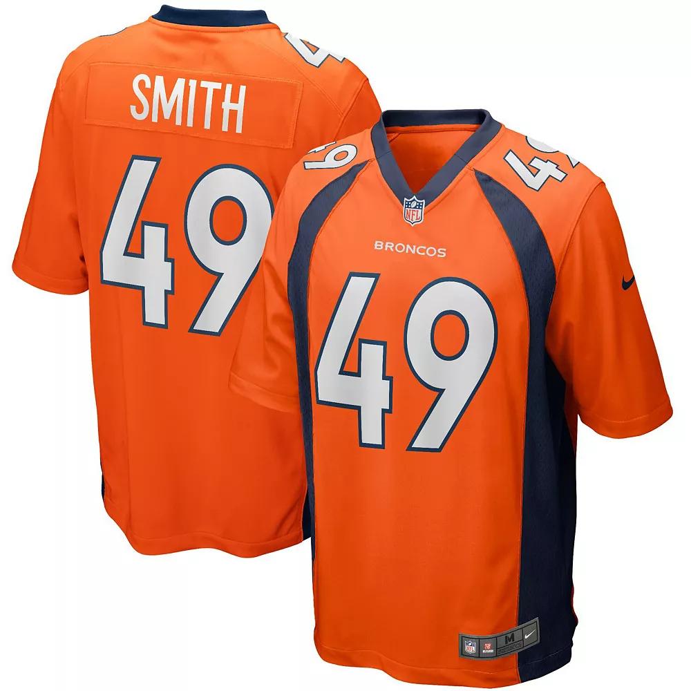 Men's Nike Dennis Smith Orange Denver Broncos Game Retired Player Jersey, Size: 3XL Product Image