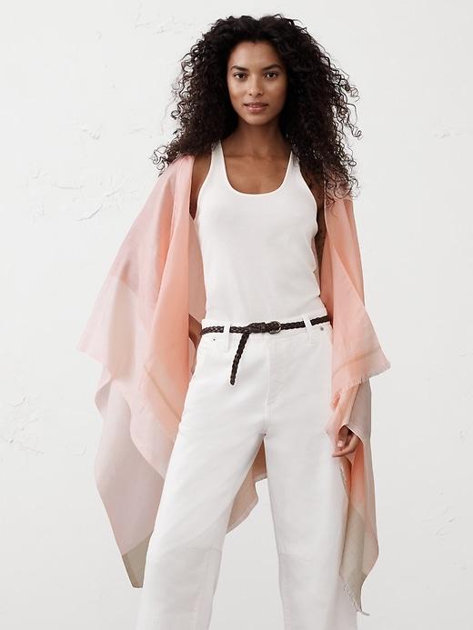 Silk-Ramie Poncho Product Image