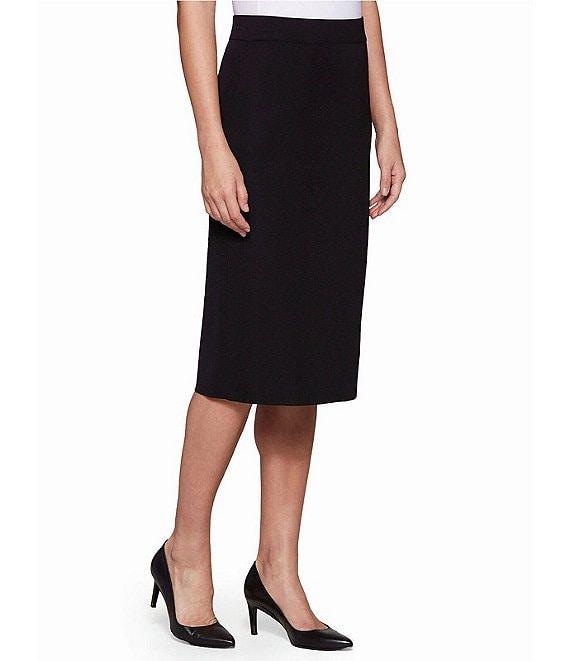 MISOOK Knit Elastic Waist Straight Midi Skirt Product Image