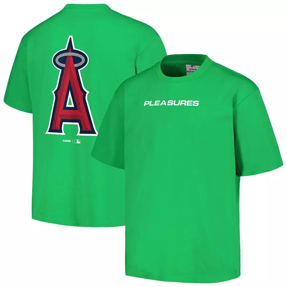 Men's PLEASURES Green Los Angeles Angels Ballpark T-Shirt,  Product Image