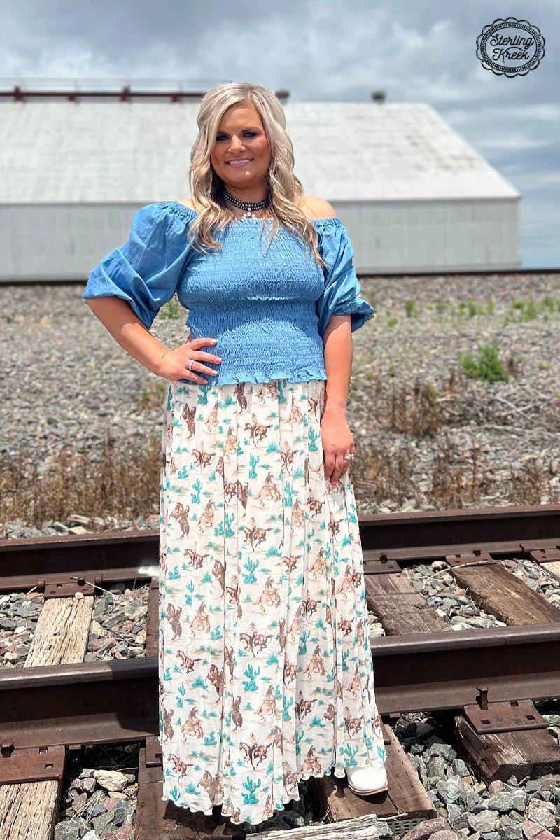 Sterling Kreek Denim Darling Light Blue Top Product Image