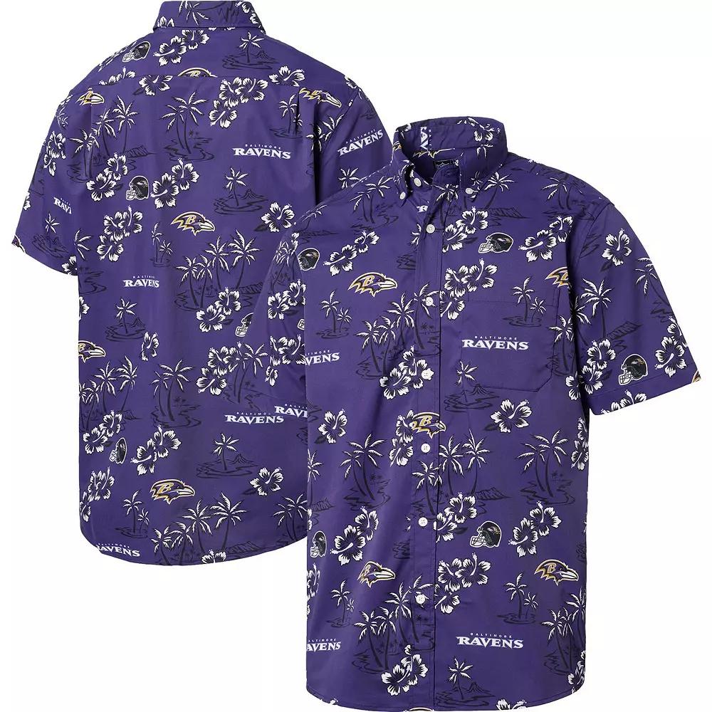 Men's Reyn Spooner Purple Baltimore Ravens Kekai Button-Up Shirt,  Product Image