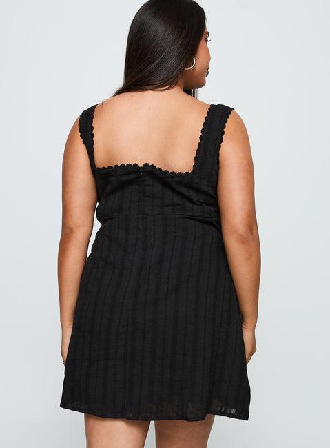 Dasha Mini Dress Black Curve Product Image