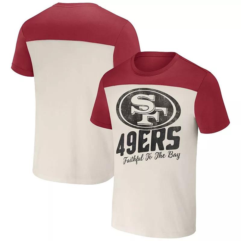 Men's NFL x Darius Rucker Collection by Fanatics Cream San Francisco 49ers Colorblocked T-Shirt, Size: Small, Beige Product Image