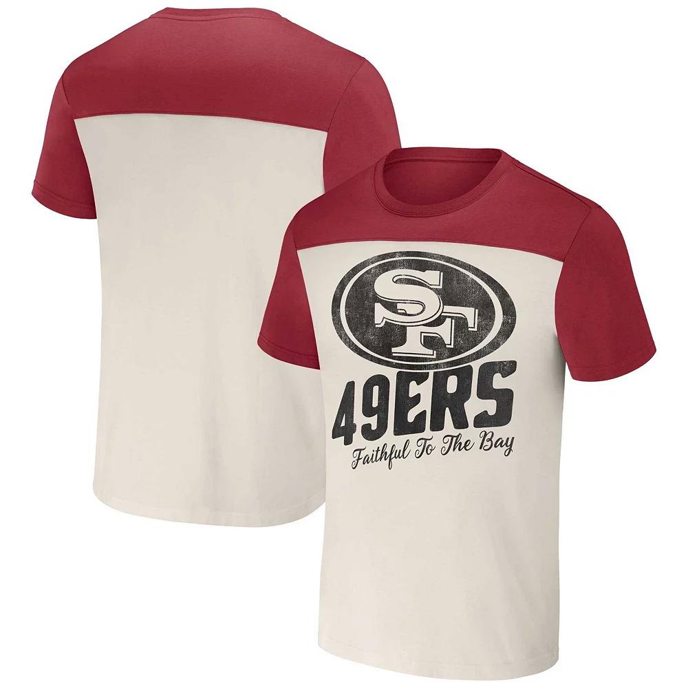 Men's NFL x Darius Rucker Collection by Fanatics Cream San Francisco 49ers Colorblocked T-Shirt, Size: Small, Beige Product Image