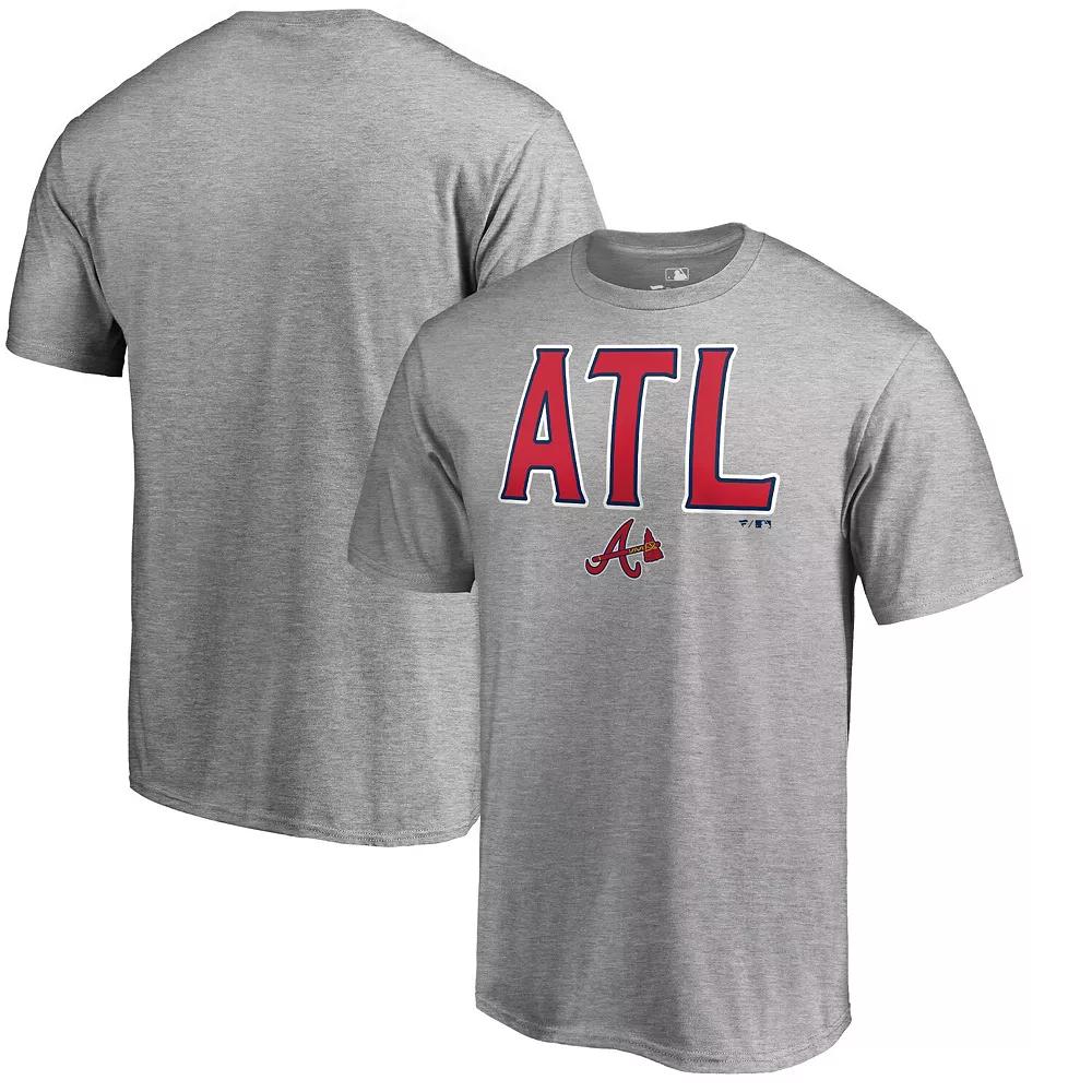 Men's Fanatics Branded Heather Gray Atlanta Braves Hometown ATL T-Shirt, Size: Large, Grey Product Image