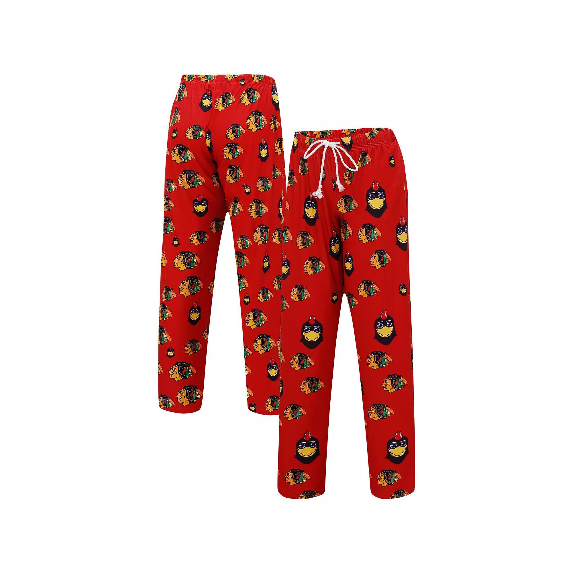 Women's Concepts Sport Red Chicago Blackhawks Gauge Allover Print Knit Sleep Pants,  Product Image