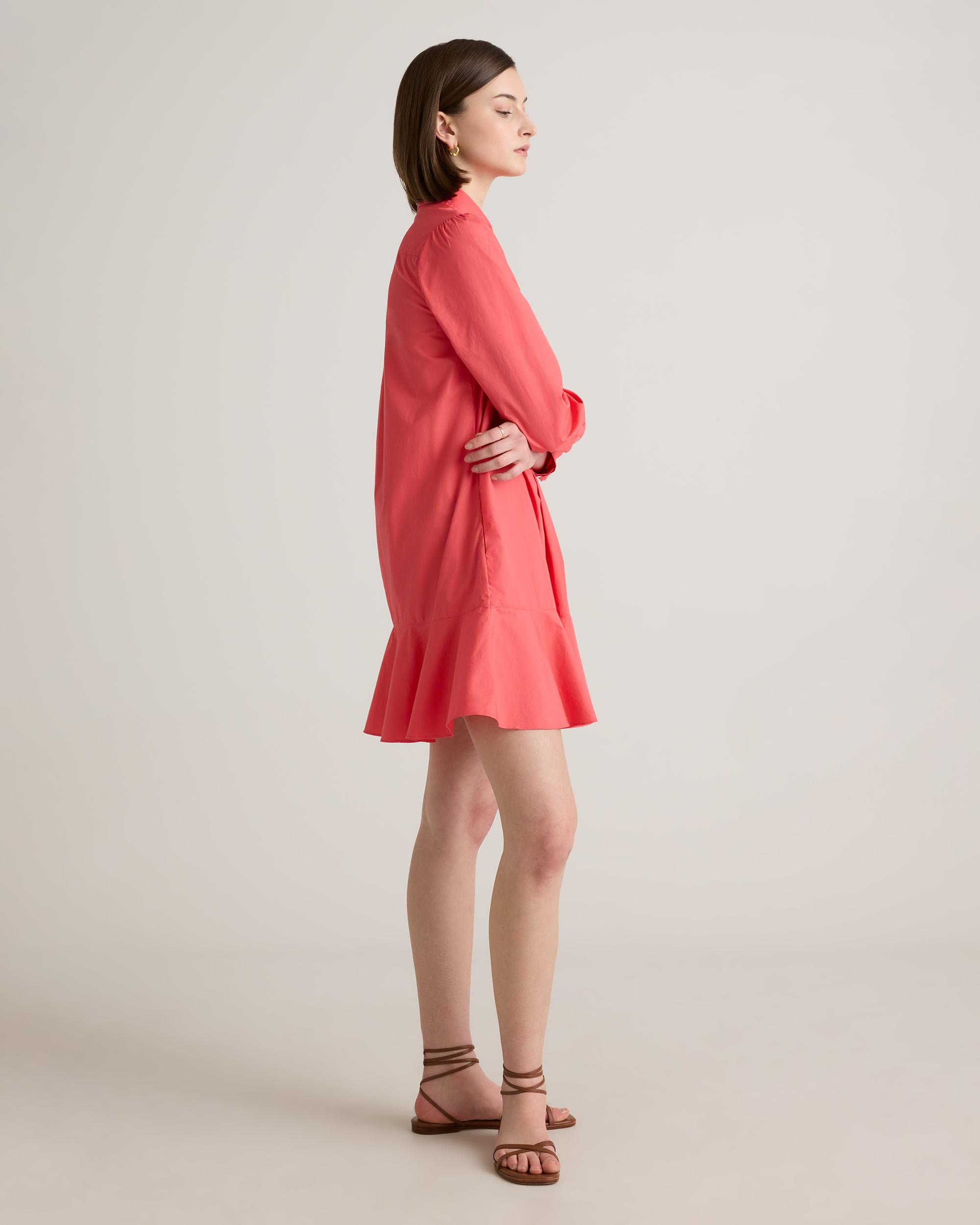 Quince | Women's Poplin Drop Waist Shirt Dress Organic Cotton Product Image