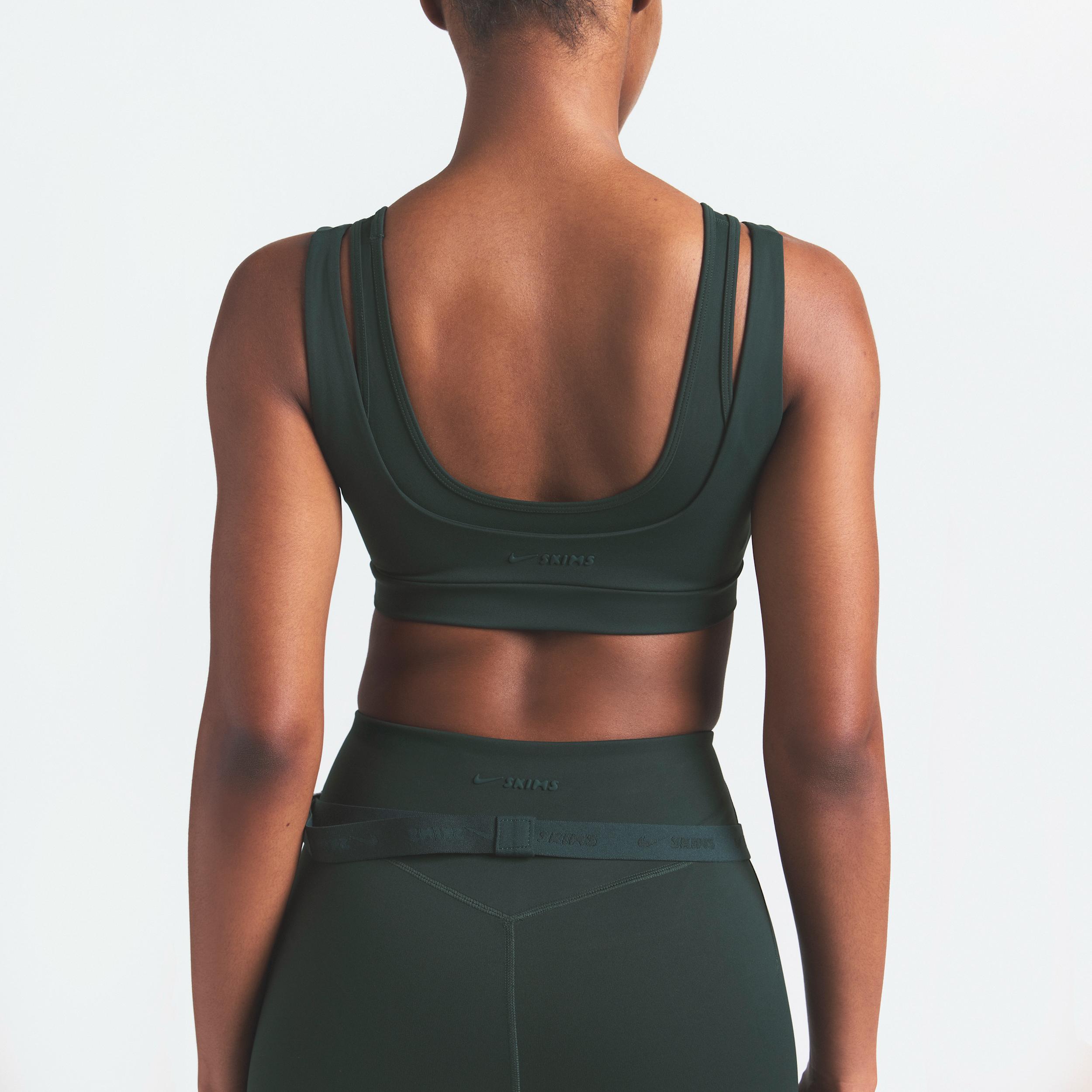 Nike Womens SKIMS Matte Double-Strap Scoop Bra | BRSPT6022W-DKT Product Image