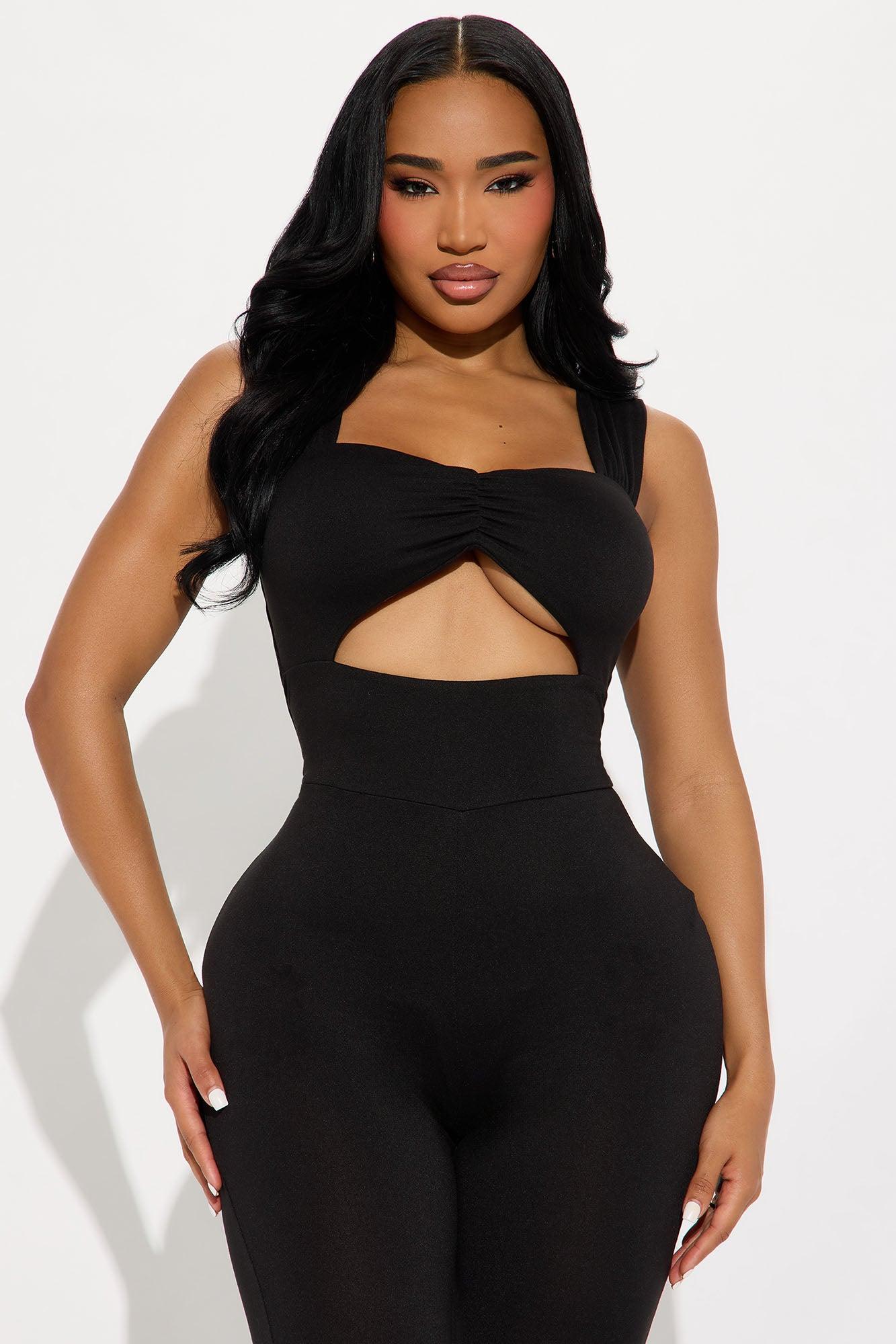 You Got Me Blushing Jumpsuit - Black Product Image