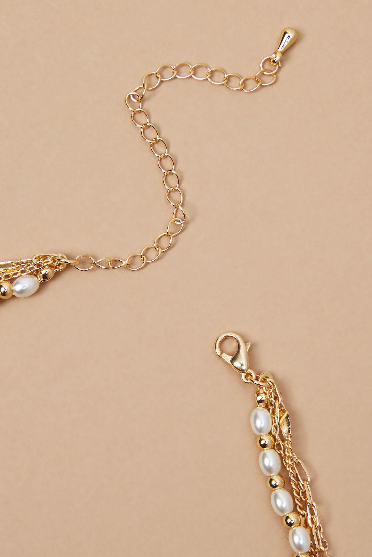 Bow Charm Pearl Necklace Product Image