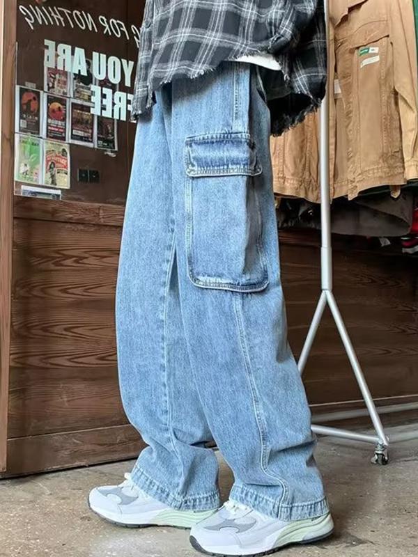 Men's Pocket Loose Jeans Product Image