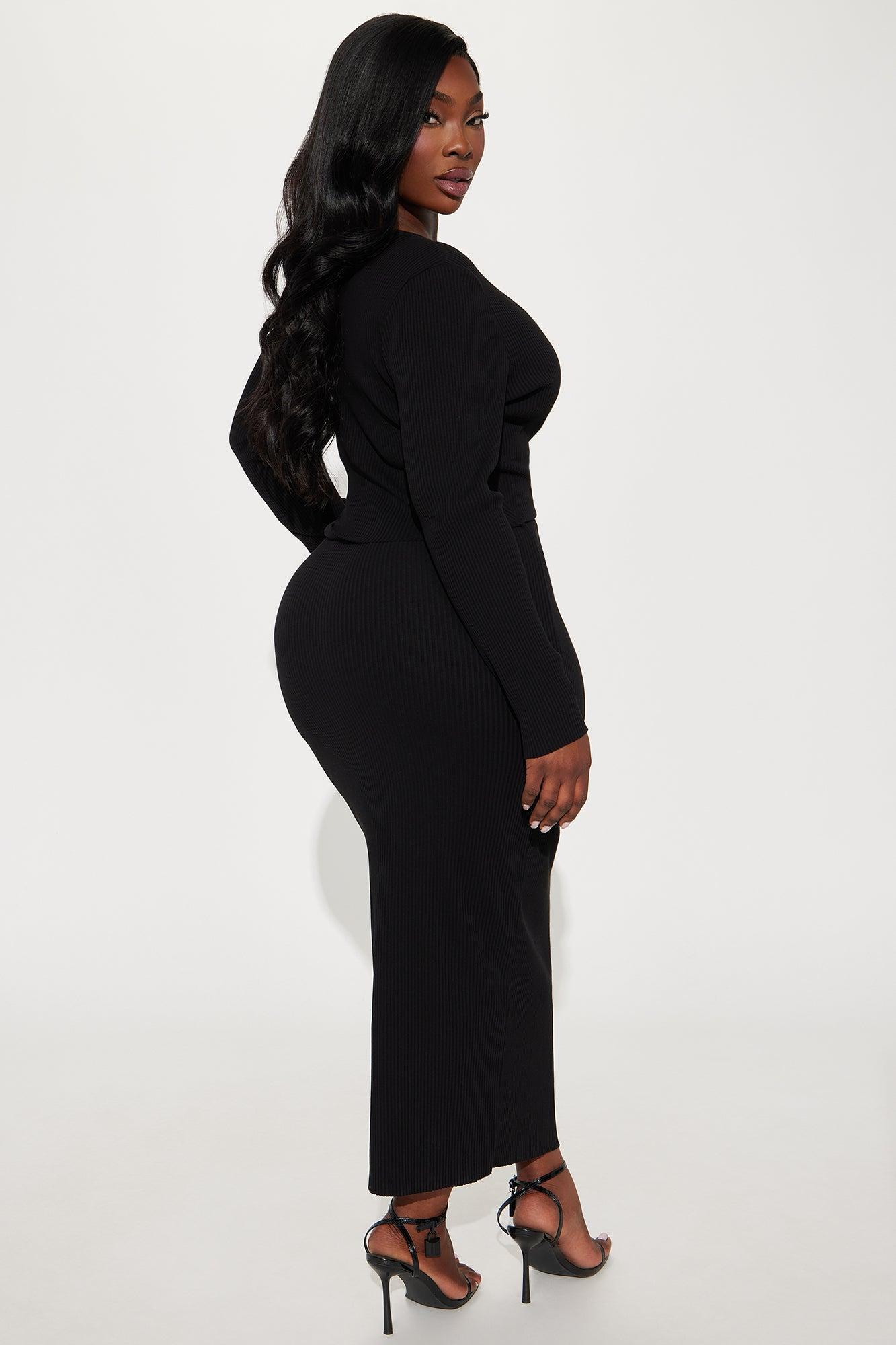 Rachel Ribbed 3 Piece Set - Black Product Image