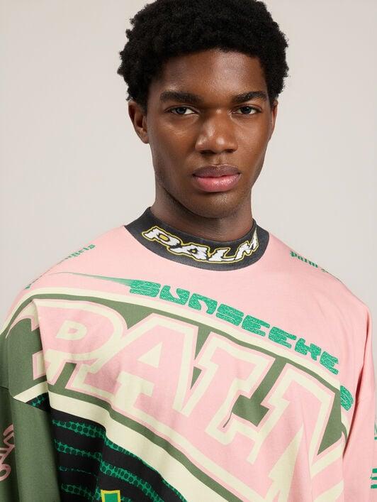 Racing Loose Long-Sleeved T-Shirt Product Image