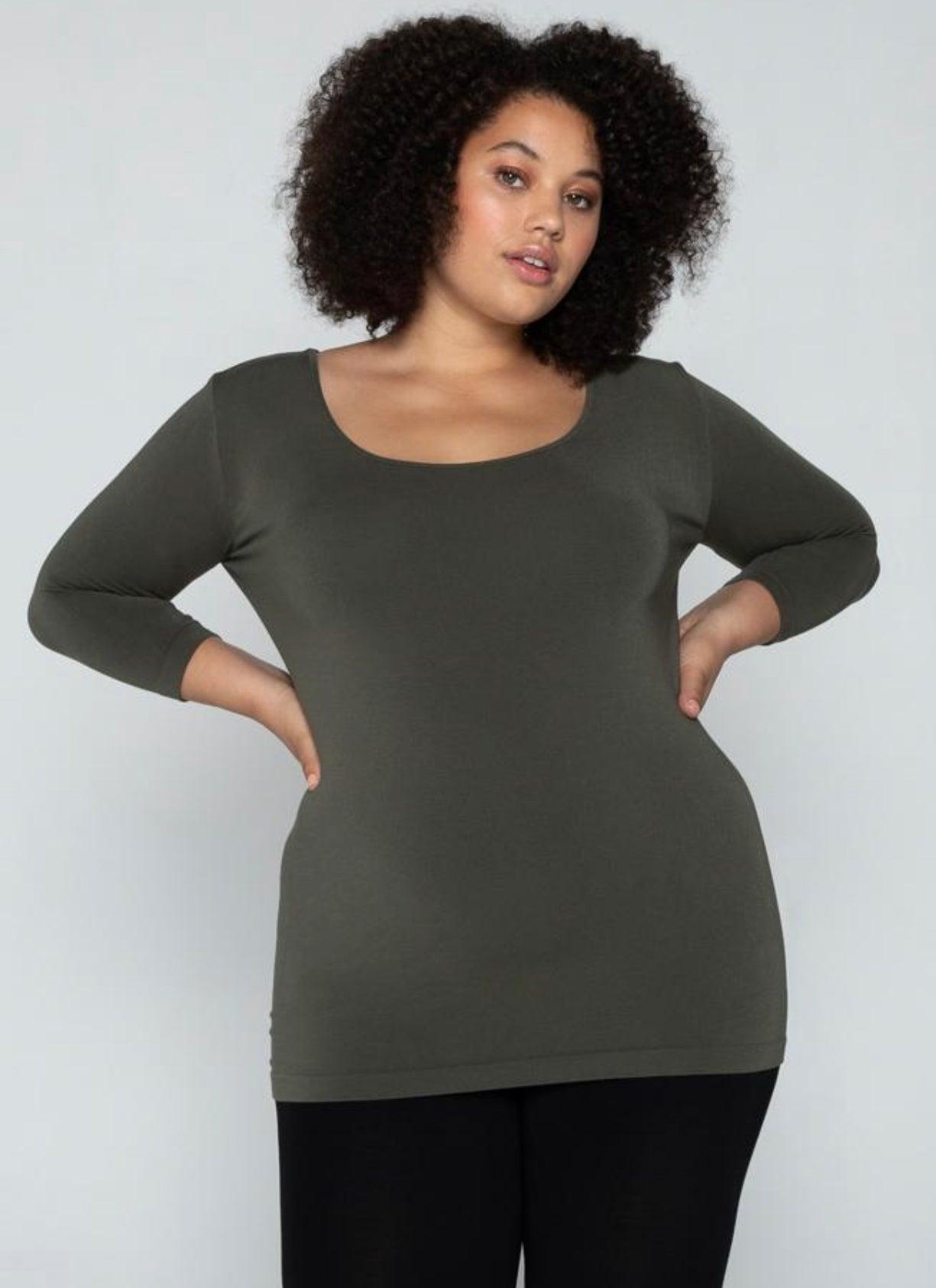 C’est Moi Plus-Size 3/4 Sleeve Top Product Image