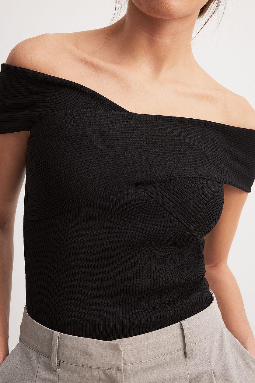 Knitted Off Shoulder Top Product Image