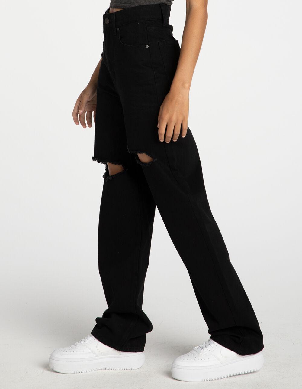 RSQ Womens High Rise Baggy Jeans - BLACK DENIM Product Image