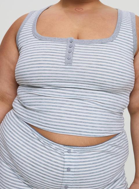 Waffles Stripe Sleep Set Multi Curve Product Image