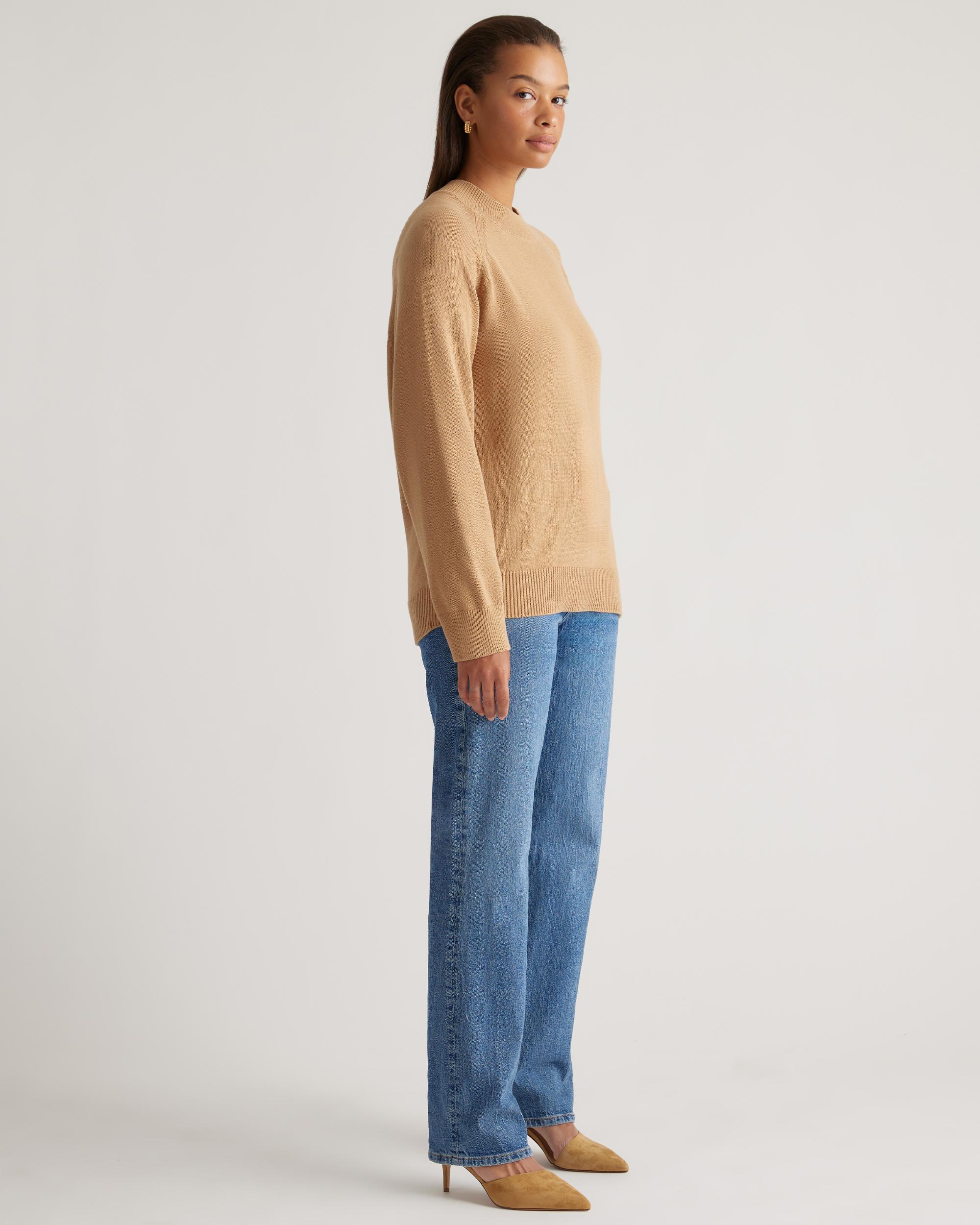 Quince | Women's Mock Neck Sweater Organic Cotton Product Image