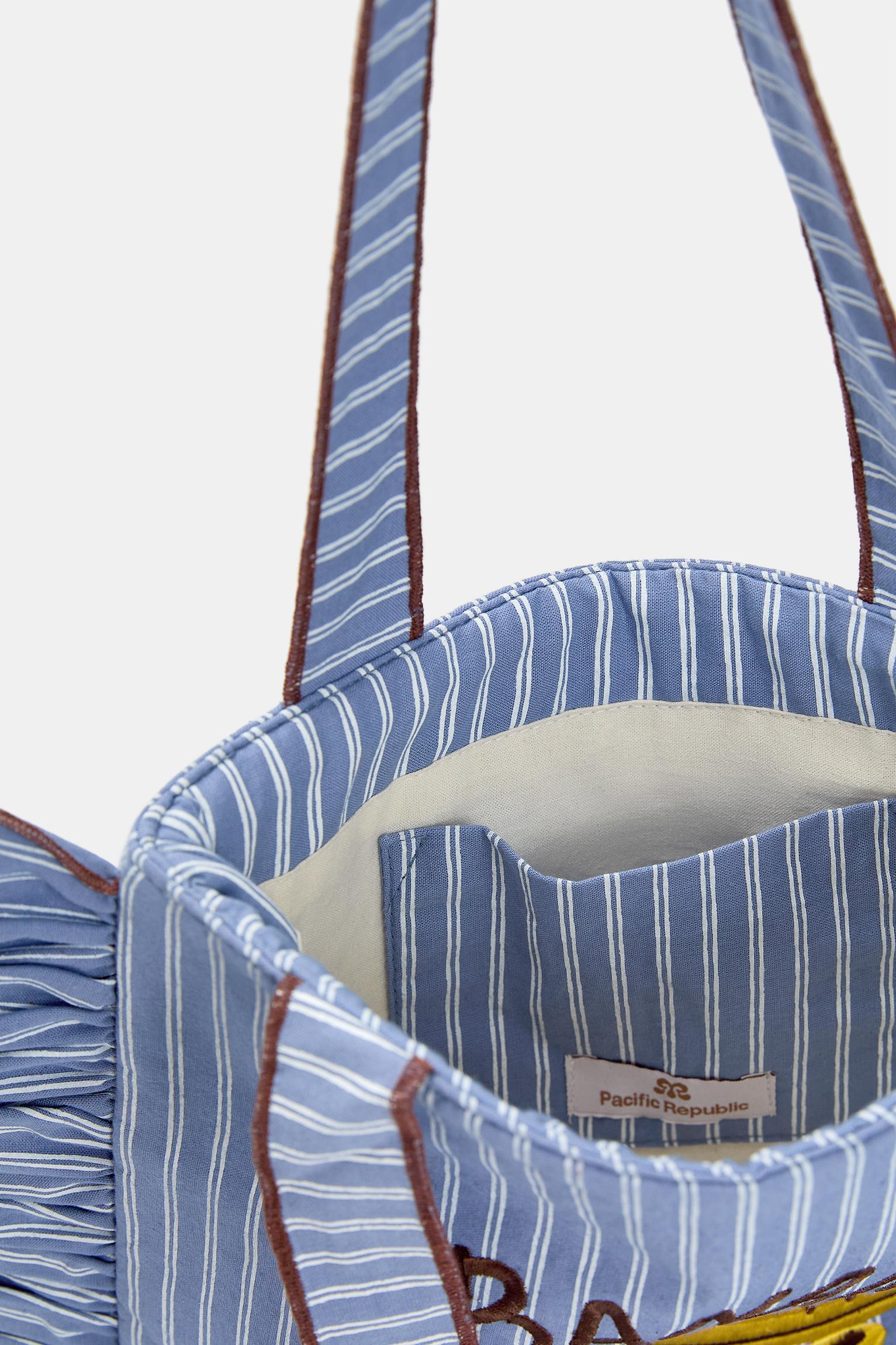 Banana striped shopper bag Product Image