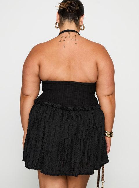 Mixie Halter Romper Black Curve Product Image