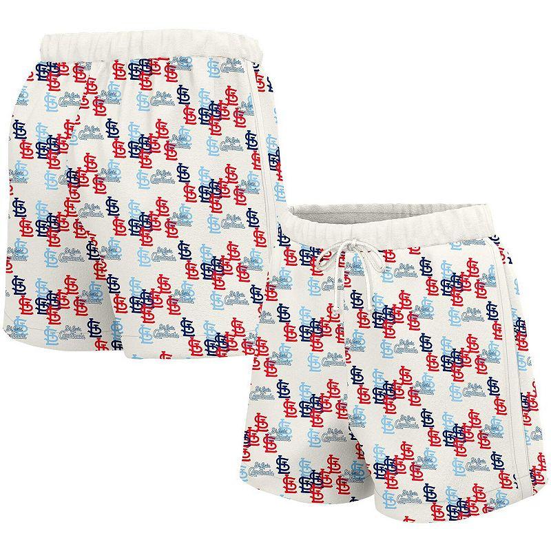 Women's Lusso White St. Louis Cardinals Marge Shorts,  Product Image