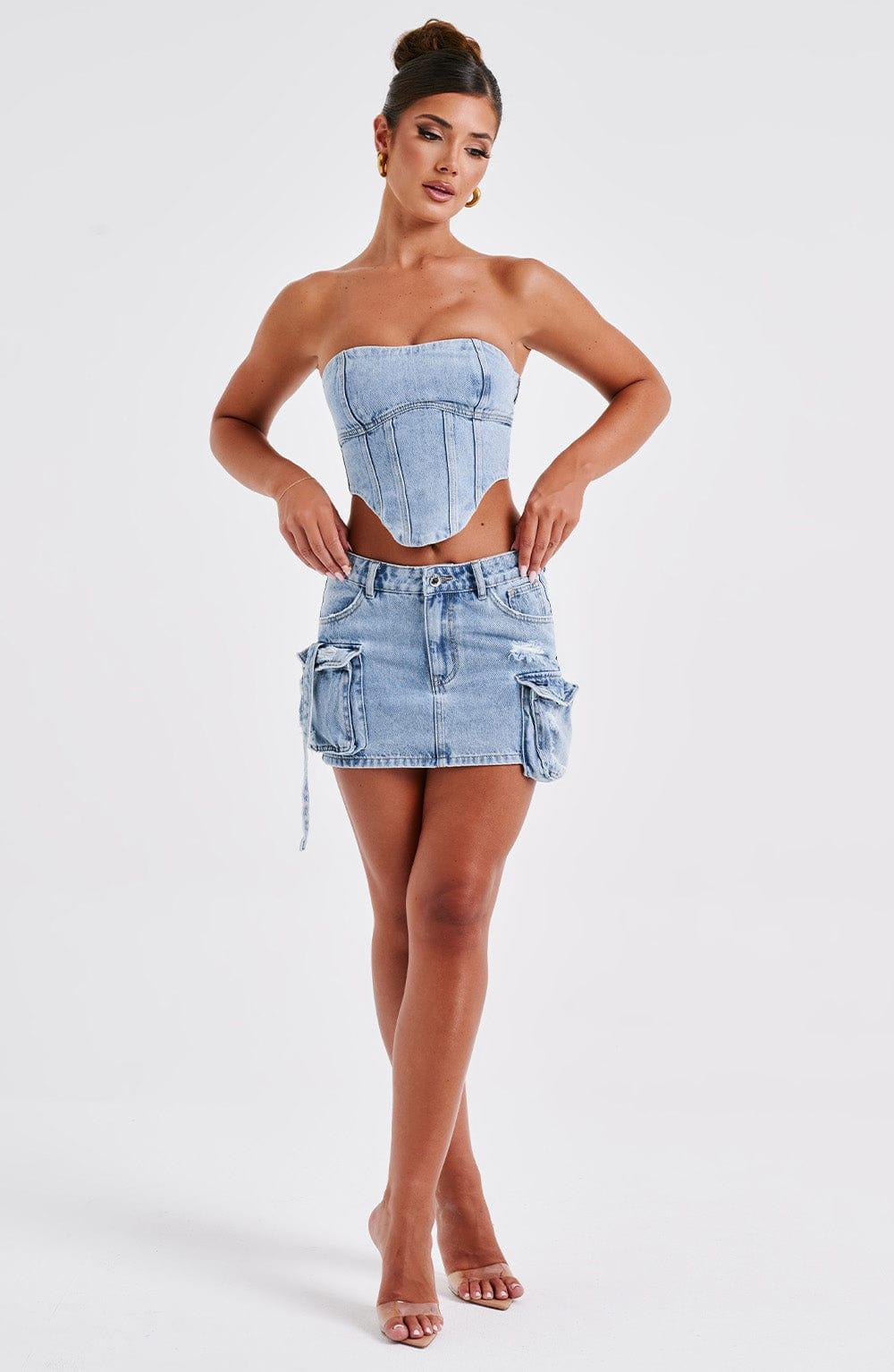 Billie Mini Skirt - Blue Wash Product Image