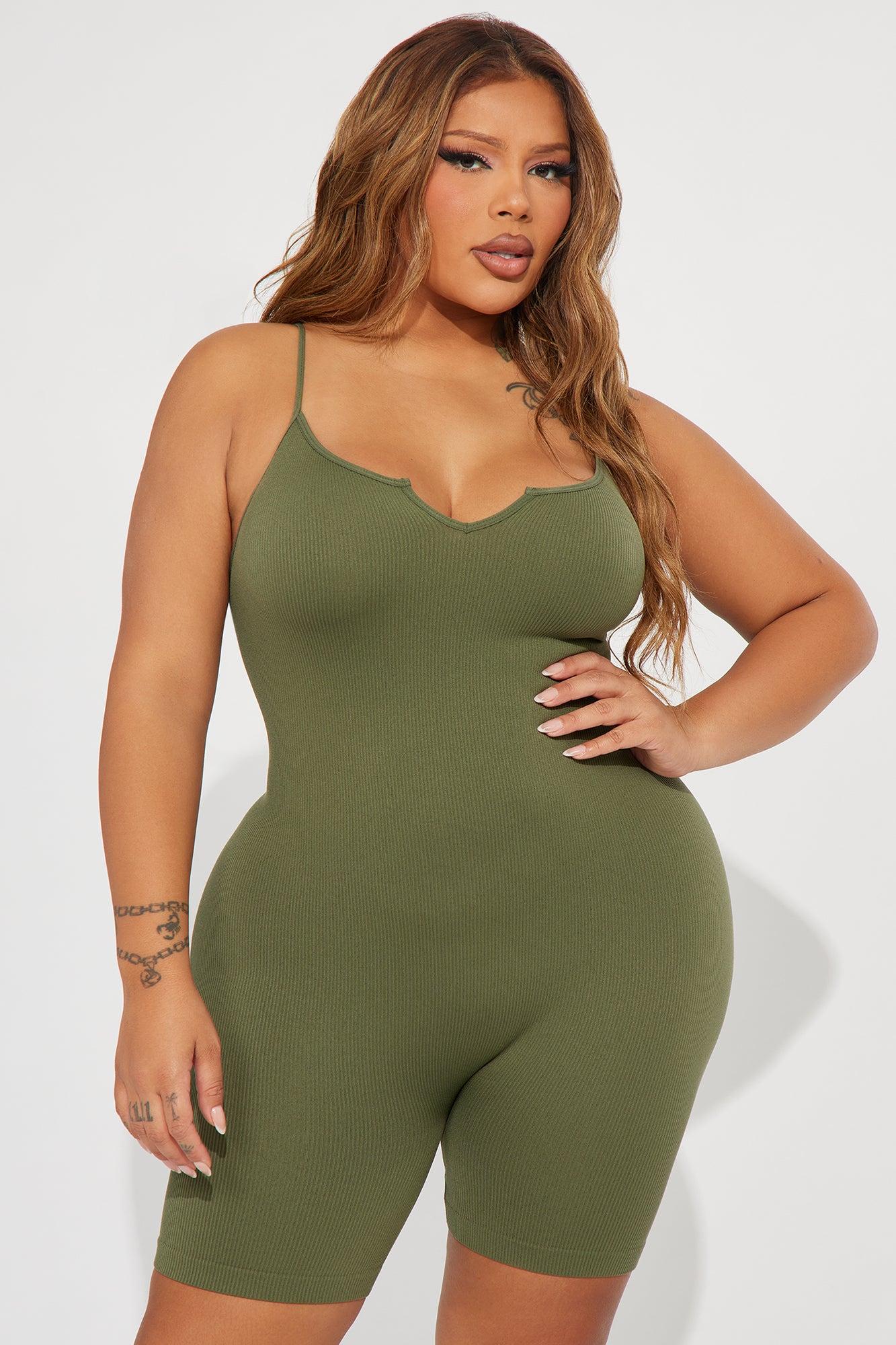 Indie Seamless Romper - Olive Product Image