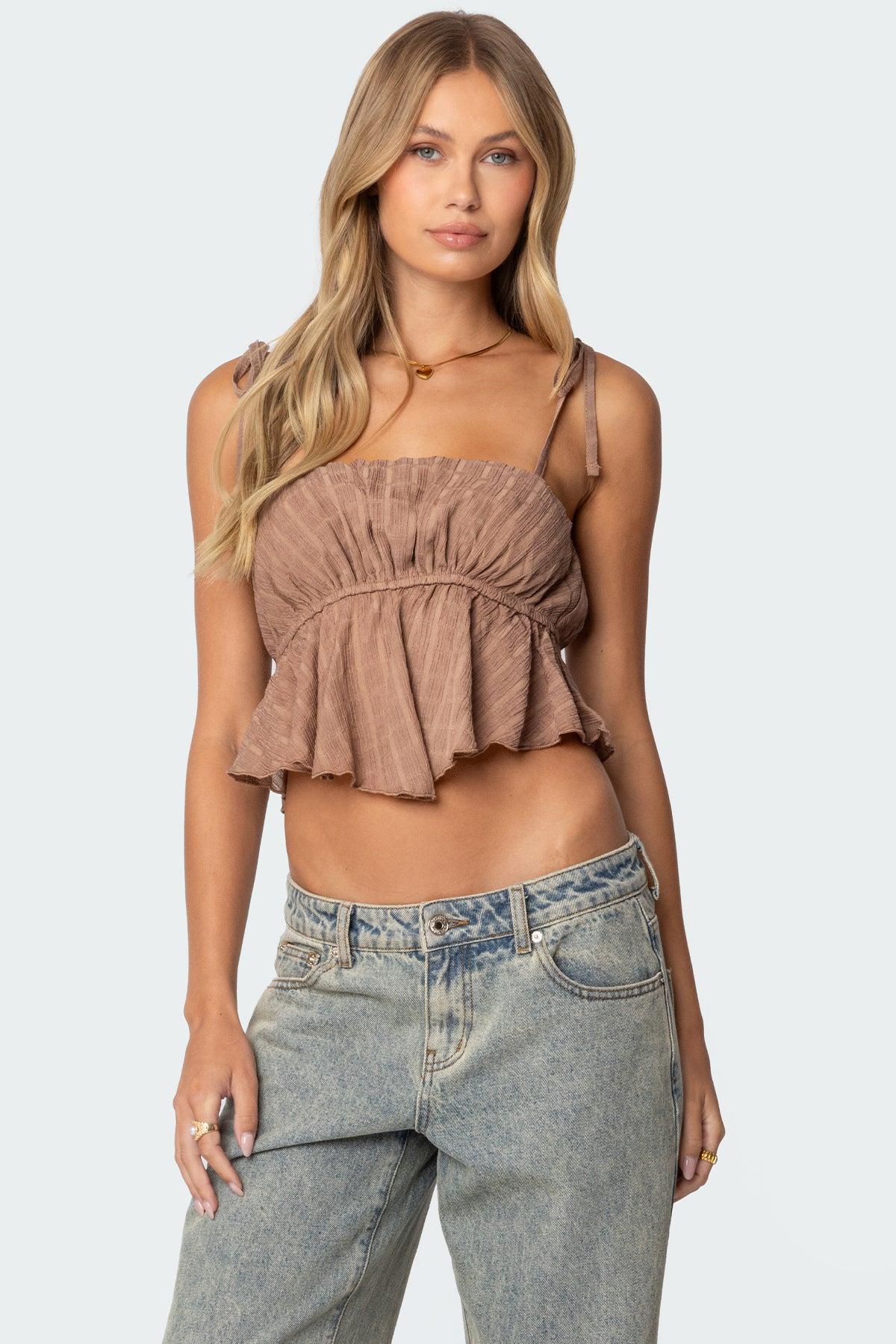 Rylie Textured Chiffon Flare Top Product Image