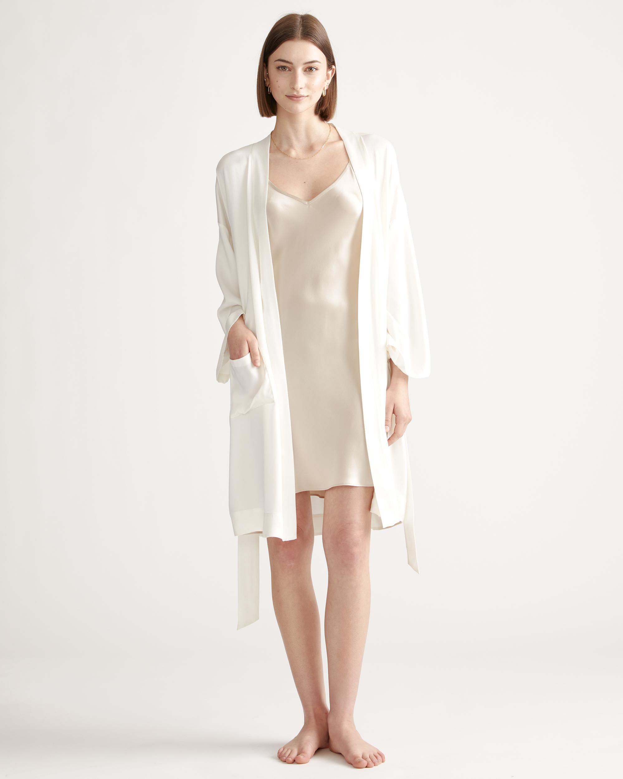 Quince | Women's Robe Mulberry Silk Product Image