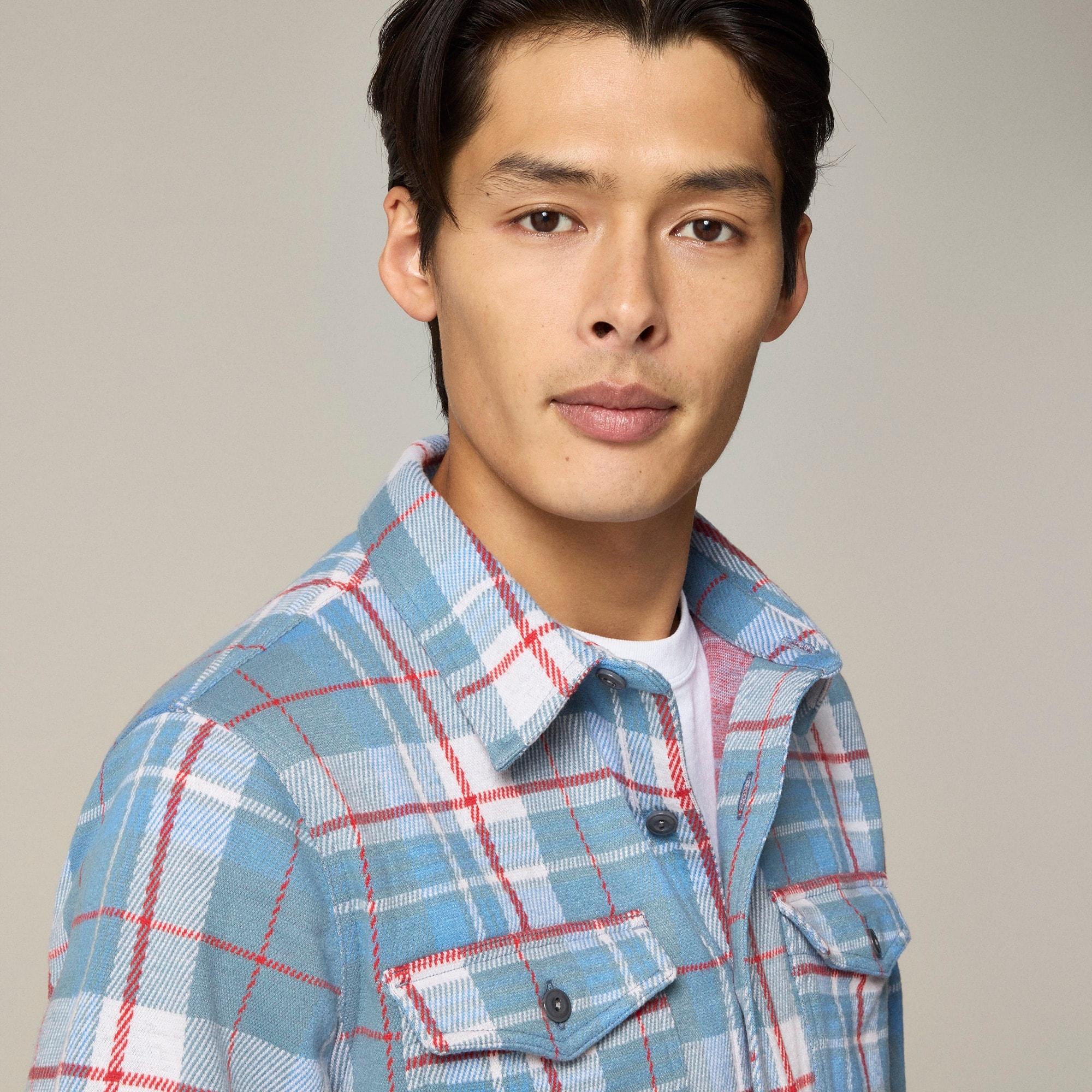 Seaboard soft-knit shirt in plaid Product Image