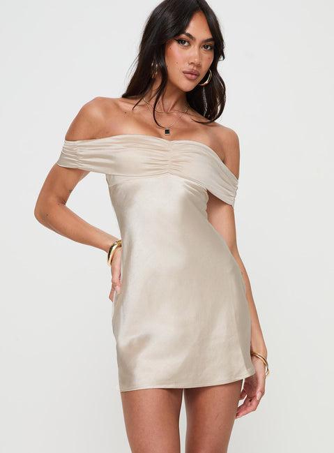 Sadee Mini Dress Champagne Product Image