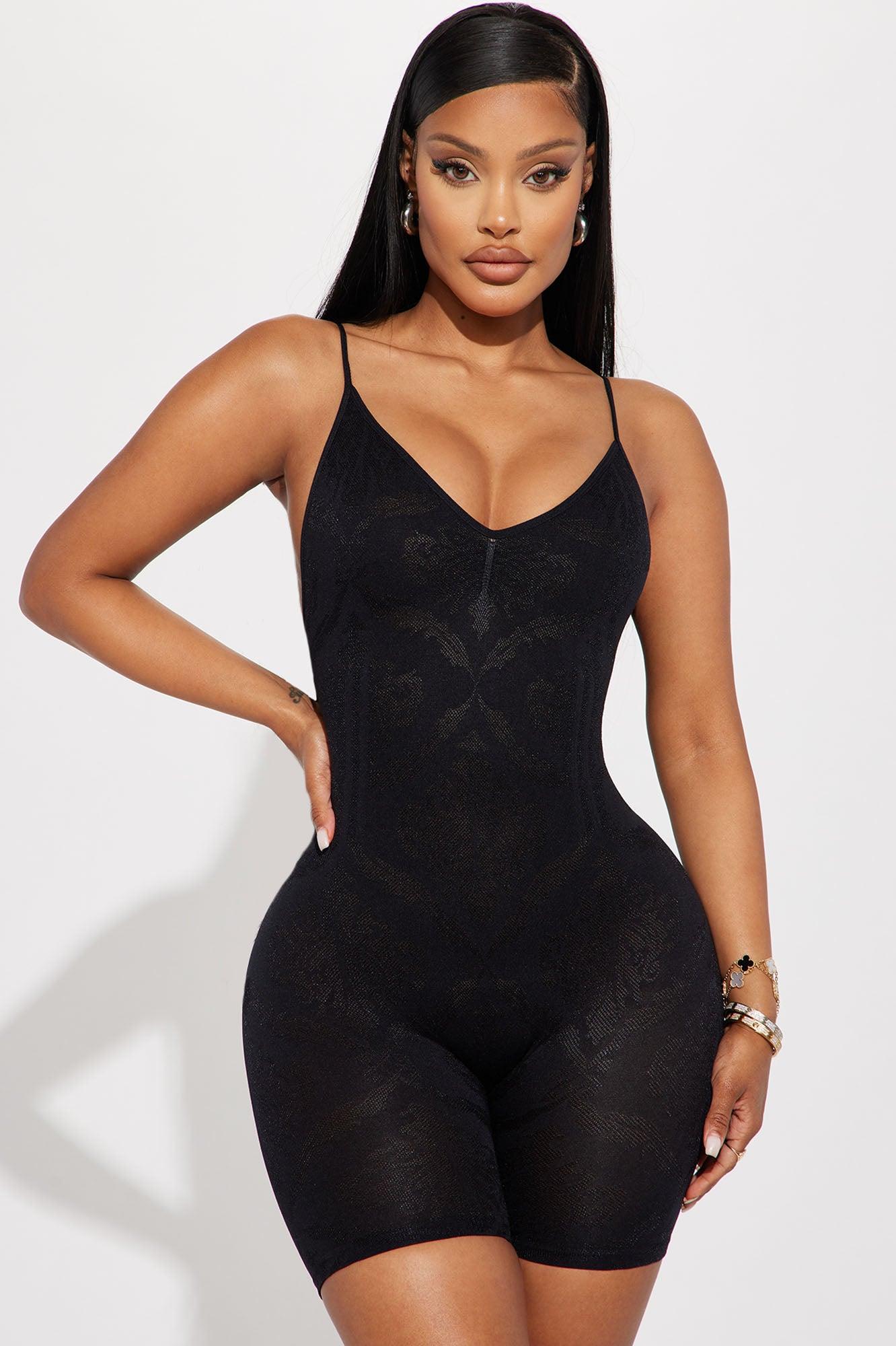 Della Seamless Romper - Black Product Image