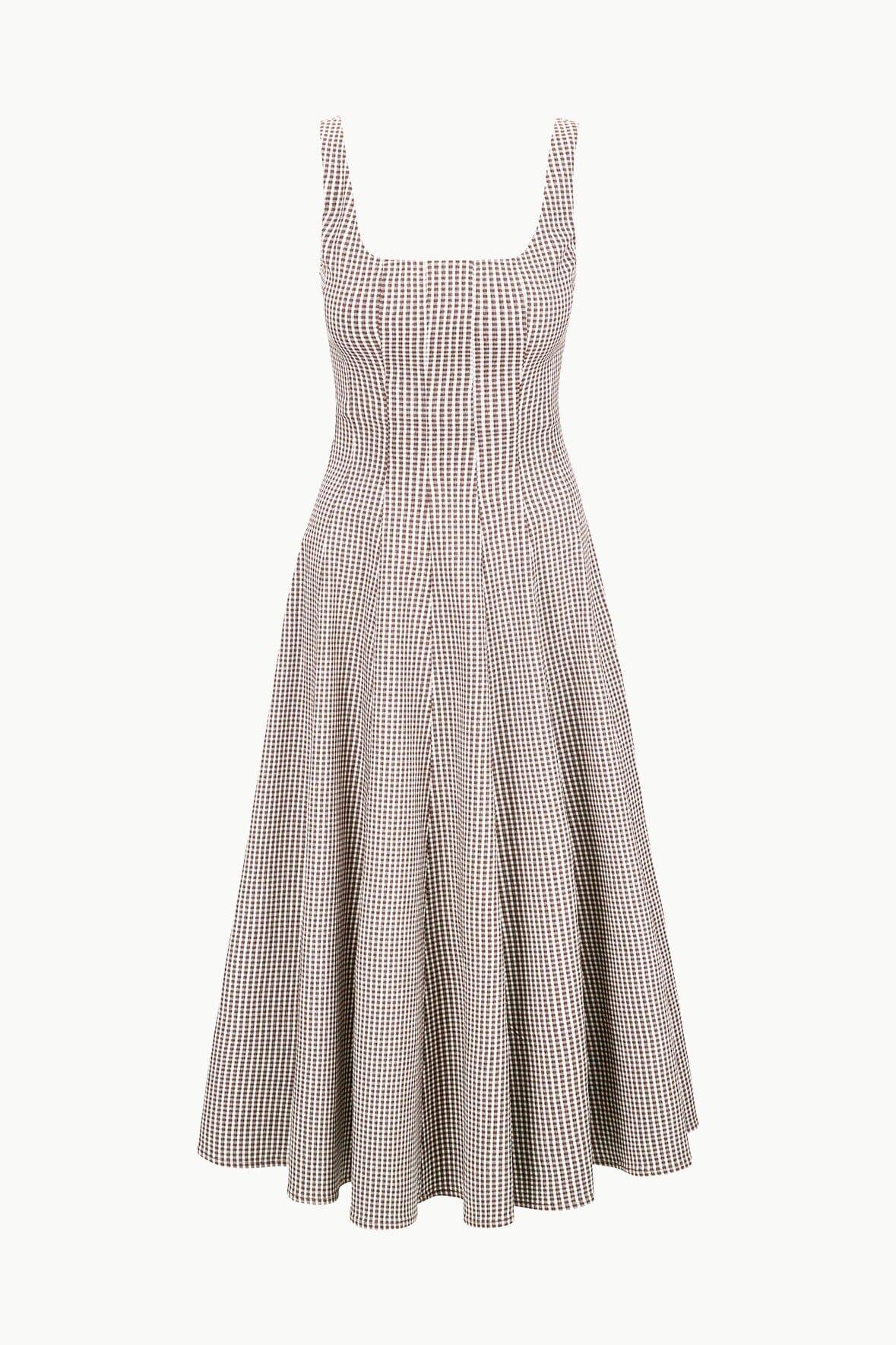 WELLS DRESS | DARK CHOCOLATE MICRO CHECK Product Image