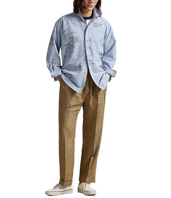 Polo Ralph Lauren Linen Cotton Long Sleeve Woven Shirt Product Image