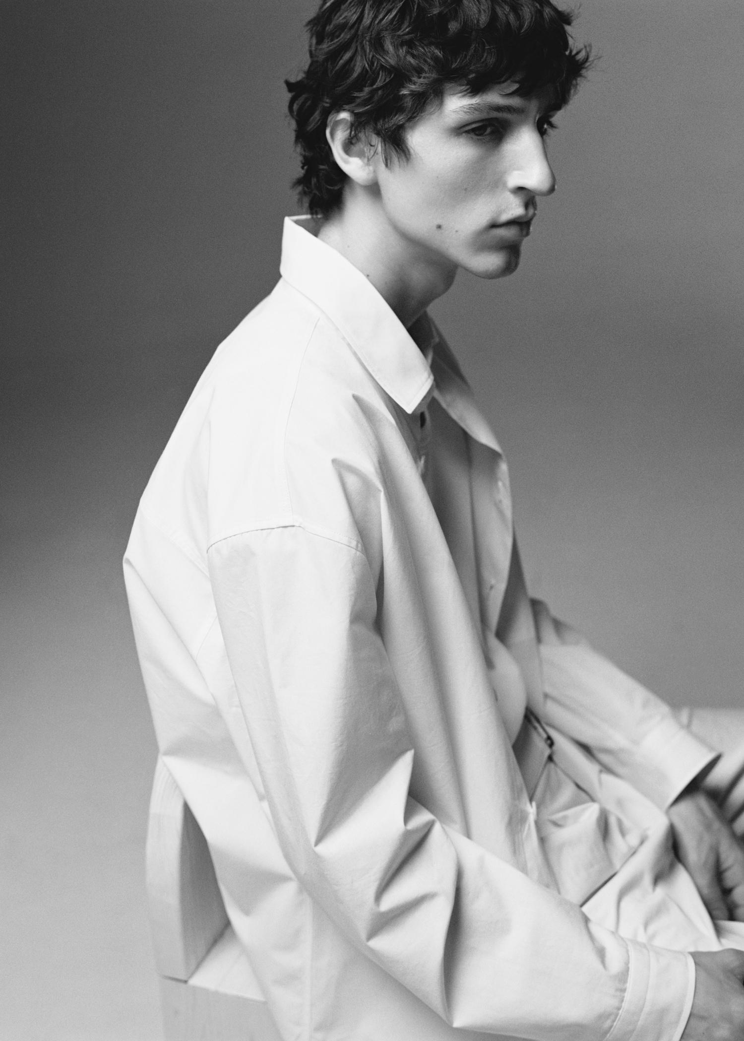 100% cotton relaxed-fit shirt - Men | MANGO USA Product Image