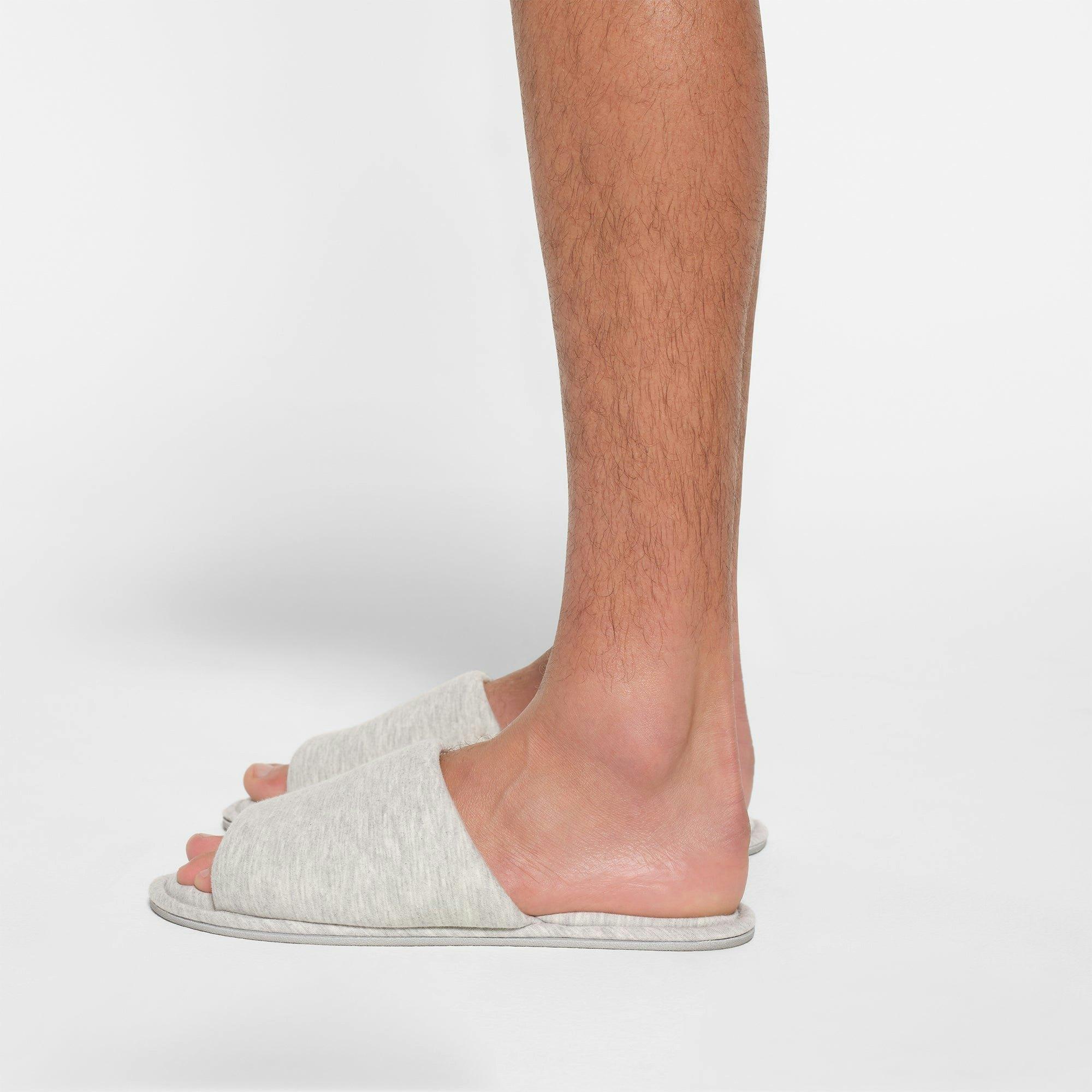 MENS COTTON SLIPPER | LIGHT HEATHER GREY Product Image