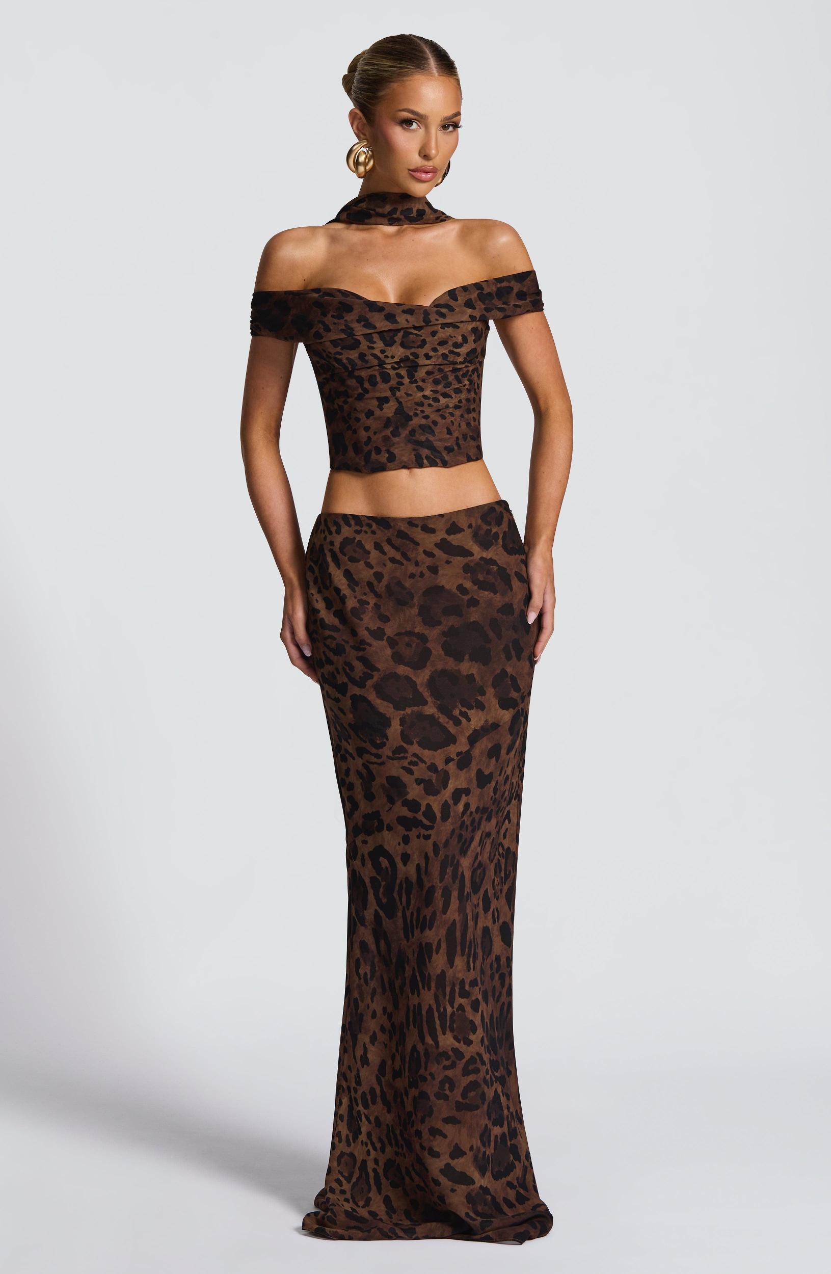 Chrysoula Maxi Skirt - Leopard Print Product Image
