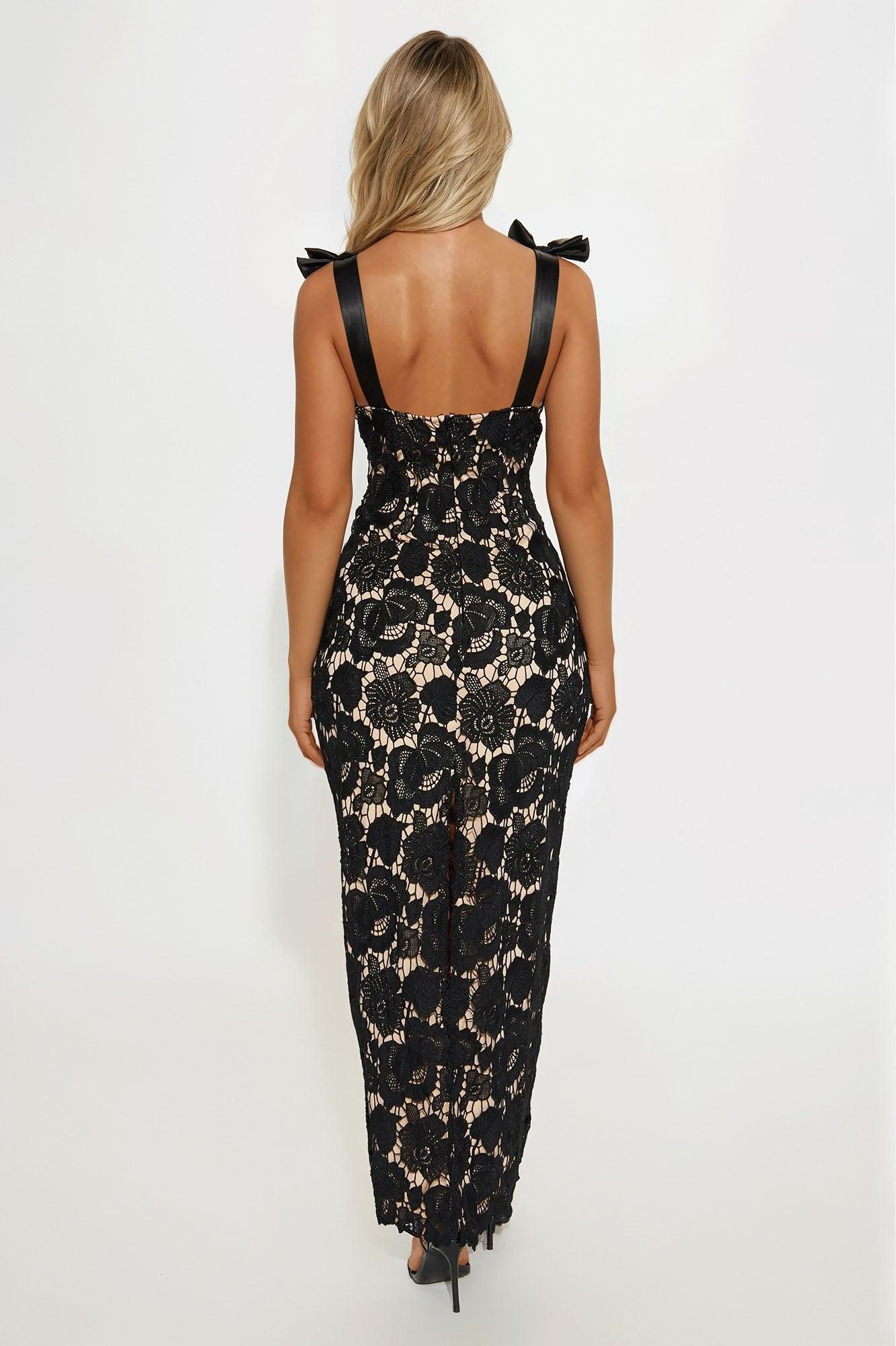 Melodie Lace Maxi Dress - Black Female Product Image