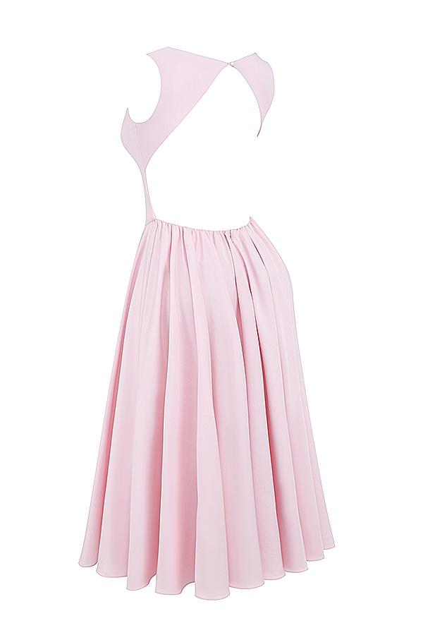 Cindy  ballerina pink twill midi sundress Product Image