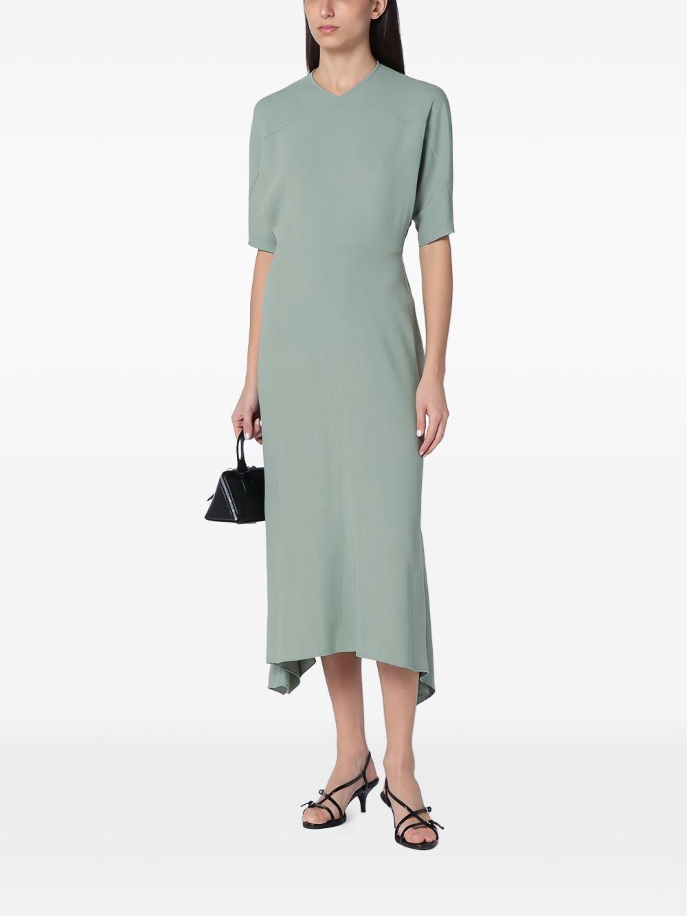 asymmetric-hem midi dress Product Image