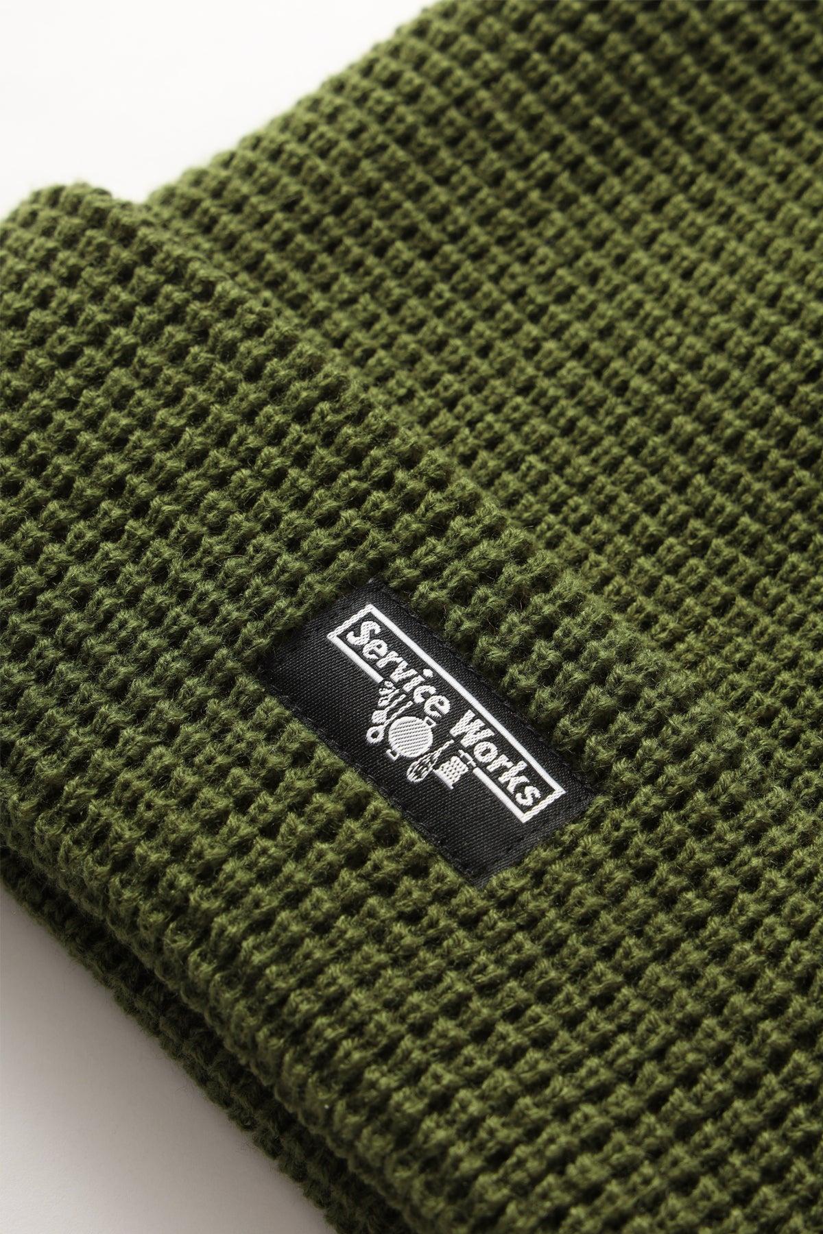 Waffle Logo Beanie - Olive Product Image