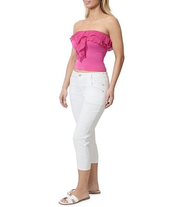 Stevie by Steve Madden Strapless Ruffled Cropped Tube Top Product Image