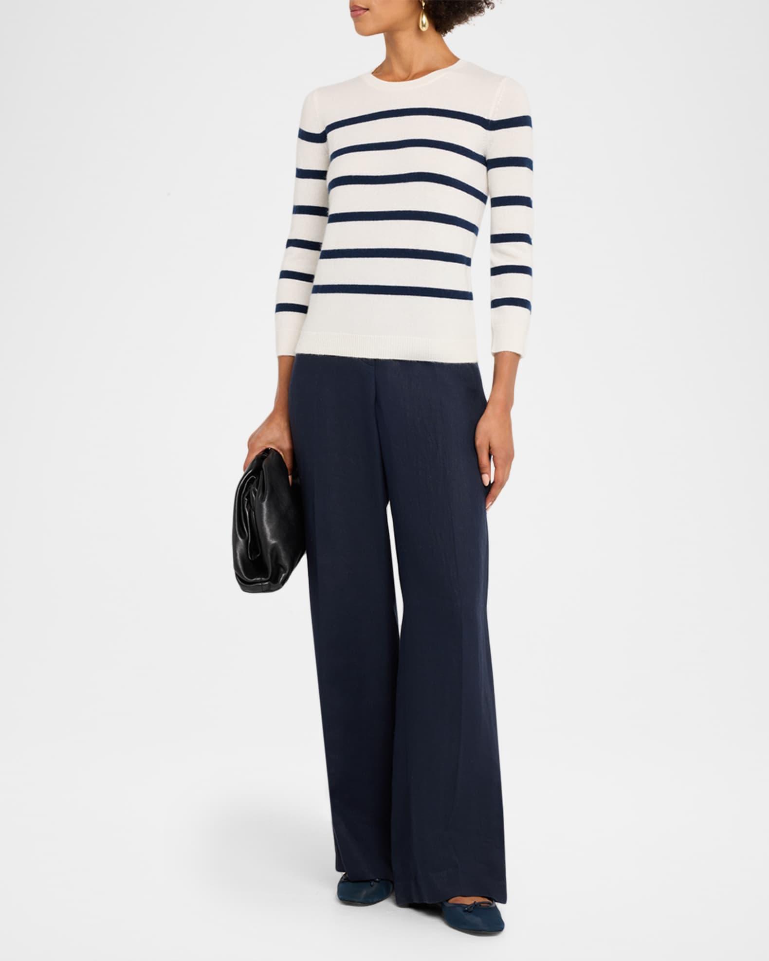 Cashmere Striped Crewneck Product Image