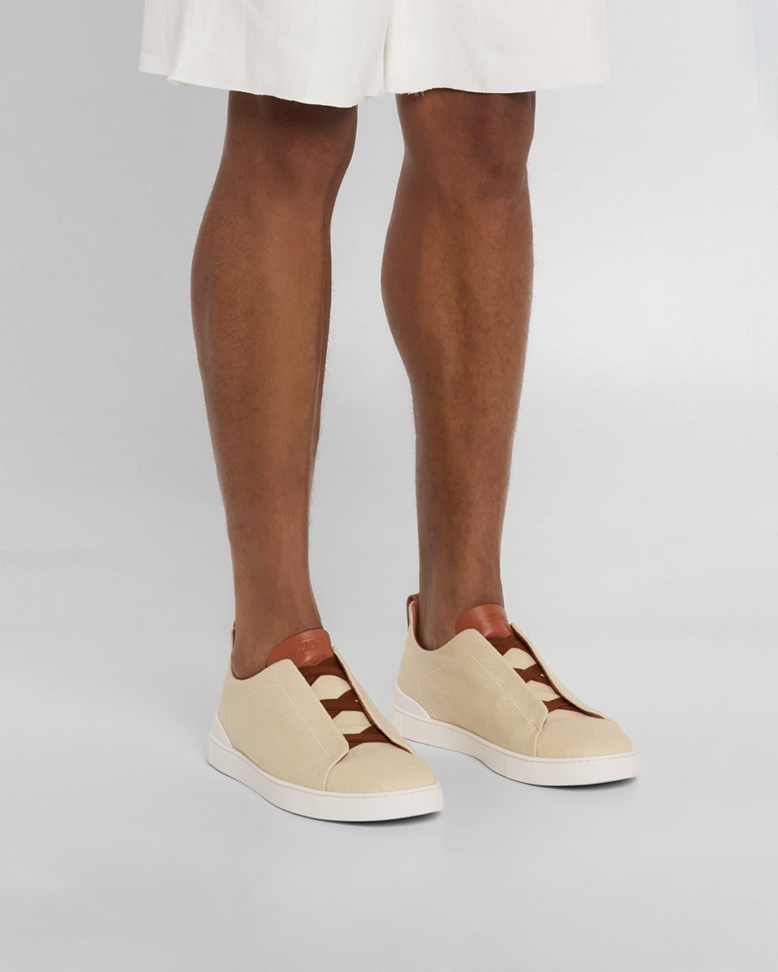 Men's Triple Stitch Linen Slip-On Sneakers Product Image