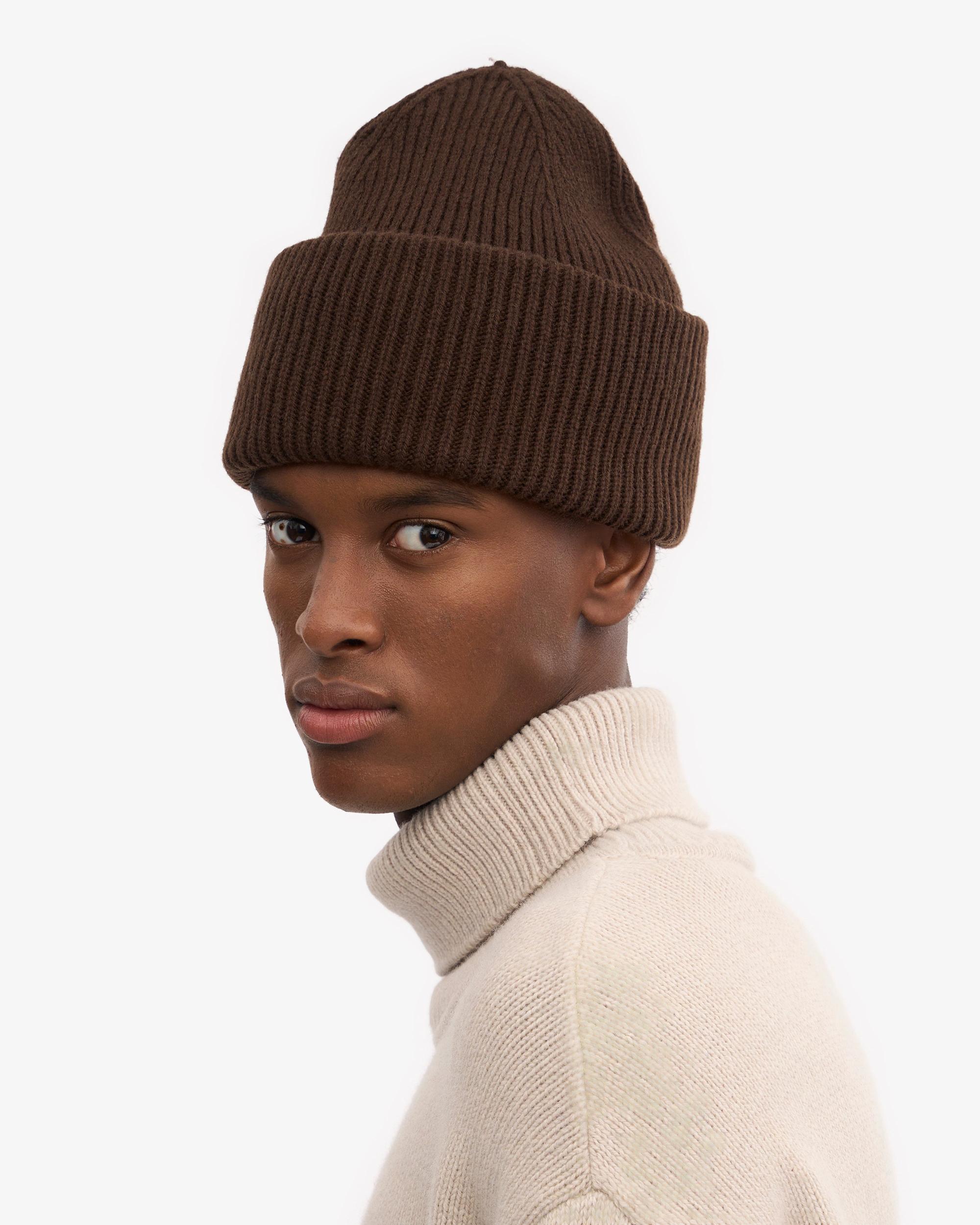 Merino Wool Hat - Coffee Brown Product Image