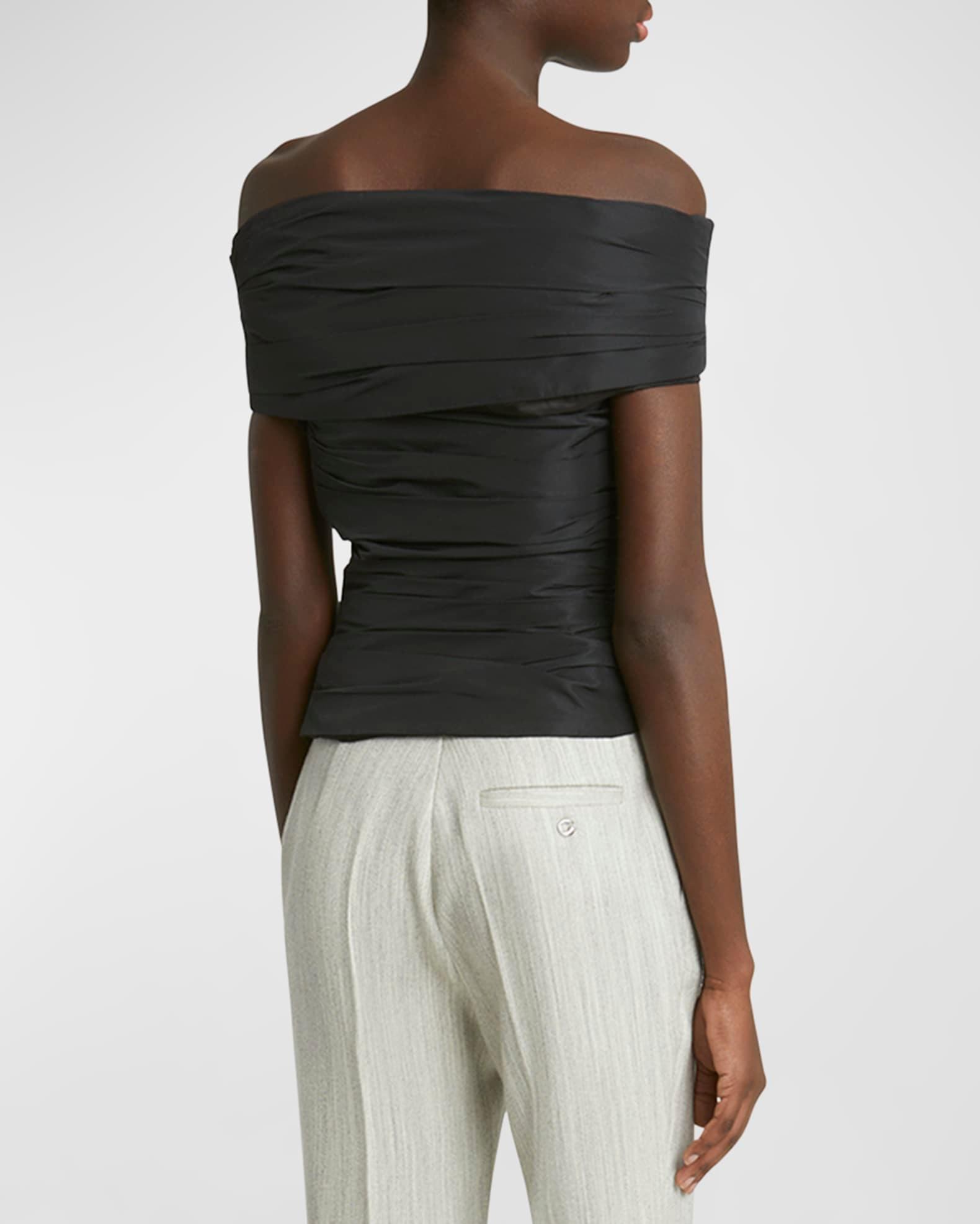 Off-The-Shoulder Taffeta Top Product Image