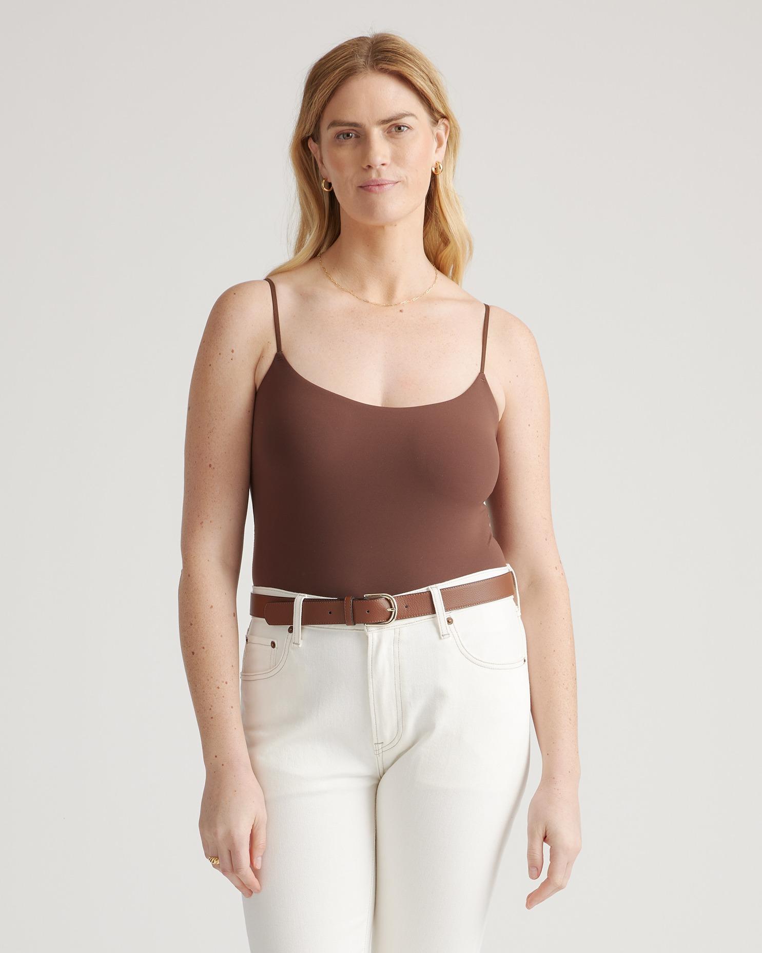 Quince | Women's Second Skin Scoop Neck Cami Bodysuit Nylon/Spandex Product Image